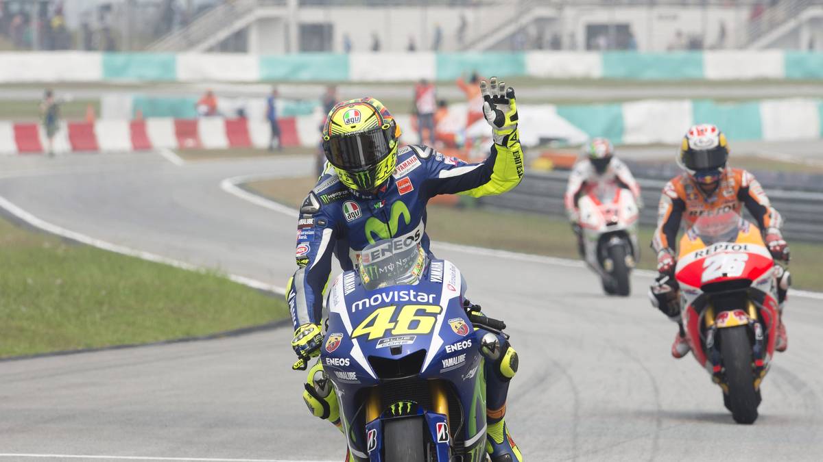 Rekordfahrer ist Rossi trotzdem: Mit seinem 329. Grand-Prix-Rennen 2015 in Kuala Lumpur löste er Loris Capirossi als Dauerbrenner der Motorrad-Szene ab