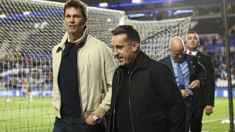 Gary Neville mit NFL-Legende Tom Brady