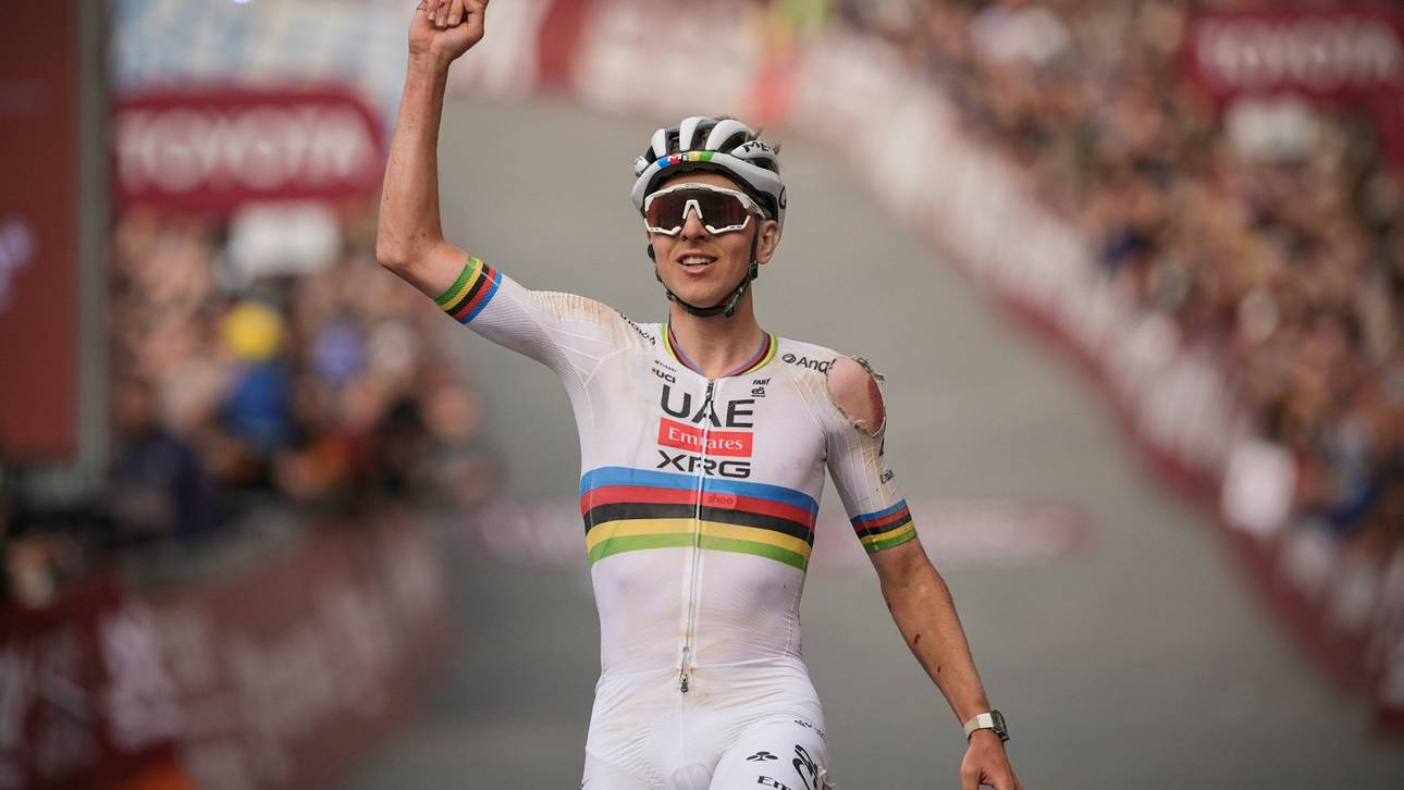 Pogacar mit Schürfwunden Richtung Mailand-Sanremo