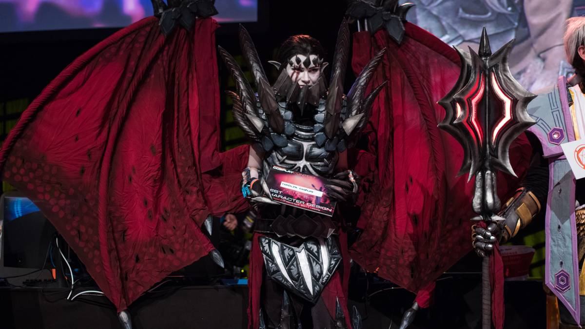 Dieses Deathwing Cosplay war besonders aufwendig.