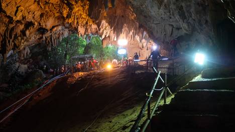 In dieser Höhle waren 12 Jugend-Fußballer und ihr Trainer wochenlang eingeschlossen
