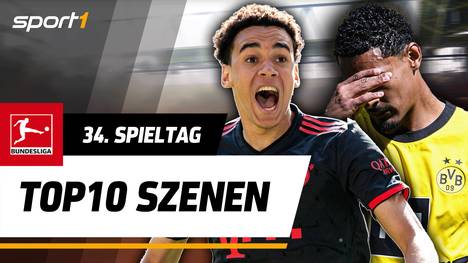 Der 34. Spieltag lieferte einen der spannendsten Titelkämpfe der Bundesliga-Geschichte zwischen Bayern und Dortmund sowie Dramatik pur im Abstiegs- und Aufstiegskampf. Union Berlin und Eintracht Frankfurt erreichten derweil ihre Spieltags-Ziele. Das sind die Top 10 Szenen des Bundesliga-Spieltags.