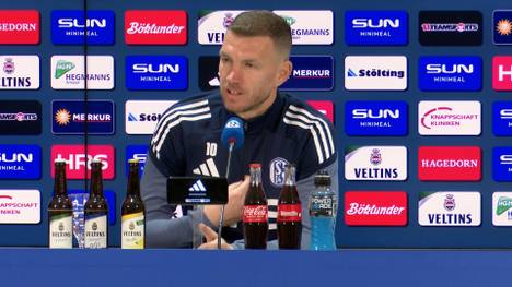 Edin Dzeko wurde offiziell beim FC Schalke 04 vorgestellt. Der Routinier erklärt seinen Wechsel zu den Königsblauen.