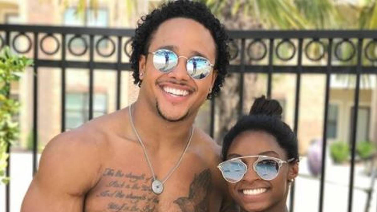 Die beiden bilden ein sportliches Paar: Auch Evans ist Turner