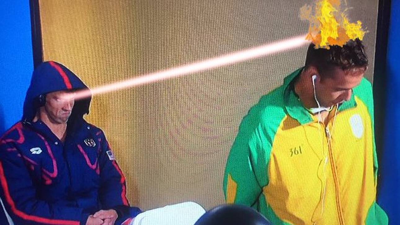 Phelps‘ böser Blick als Internet-Hit