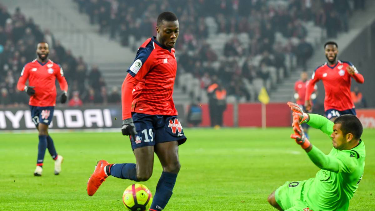 PLATZ 5: Nicolas Pépé (OSC Lille, Frankreich) mit 44 Punkten (22 Tore) 