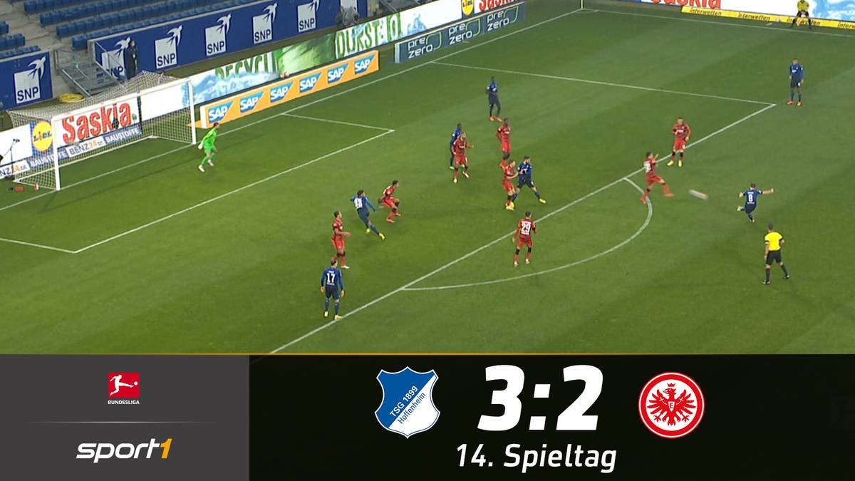 Die TSG Hoffenheim feiert mit einem 3:2-Erfolg gegen Eintracht Frankfurt den fünften Heimsieg in Folge. Beide Teams unterhalten mit spektakulären Toren.