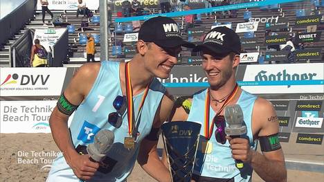 Große Freude bei Julius Thole und Clemens Wickler. Sie sind die neuen Deutschen Meister im Beachvolleyball. Nach dem Spiel waren sie im SPORT1-Interview. 