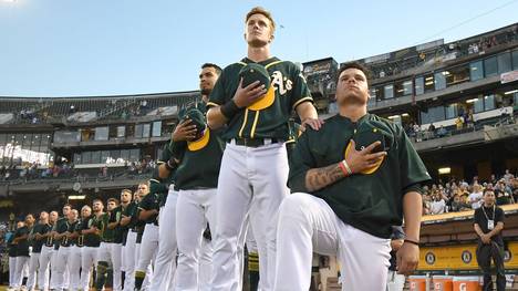 Bruce Maxwell protesierte als Spieler der Oakland Athletics gegen Rassendiskriminierung