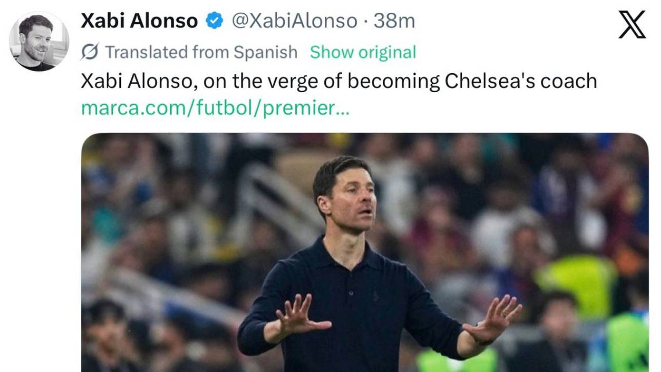 Der gelöschte Tweet auf dem Profil von Xabi Alonso
