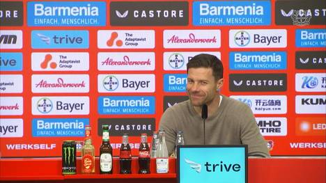 Xabi Alonso weiß ganz genau, ab wann er darüber reden möchte, ob Bayer Leverkusen die Meisterschaft sicher hat. 