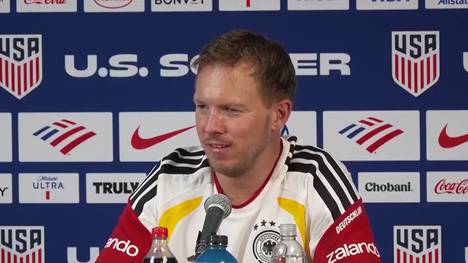 Julian Nagelsmann spricht nach dem Sieg über die USA in höchsten Tönen von Verteidiger Nathaniel Brown. Der Youngster von Eintracht Frankfurt hätte ein enormes Potenzial.