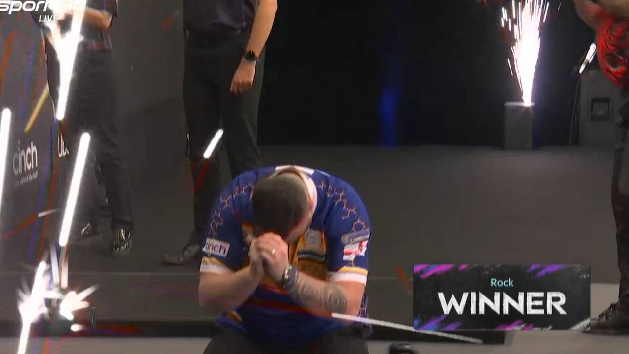 Nach dem Sieg fließen bei Josh Rock die Tränen