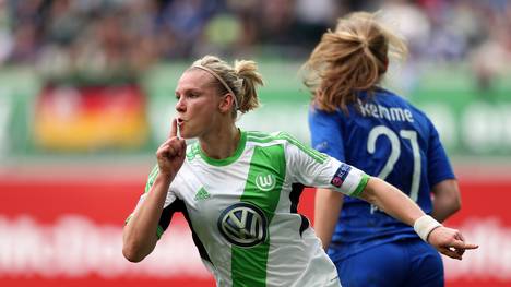 In der Bundesliga hatte Alexandra Popp mit dem VfL Wolfsburg gegen Potsdam noch das Nachsehen