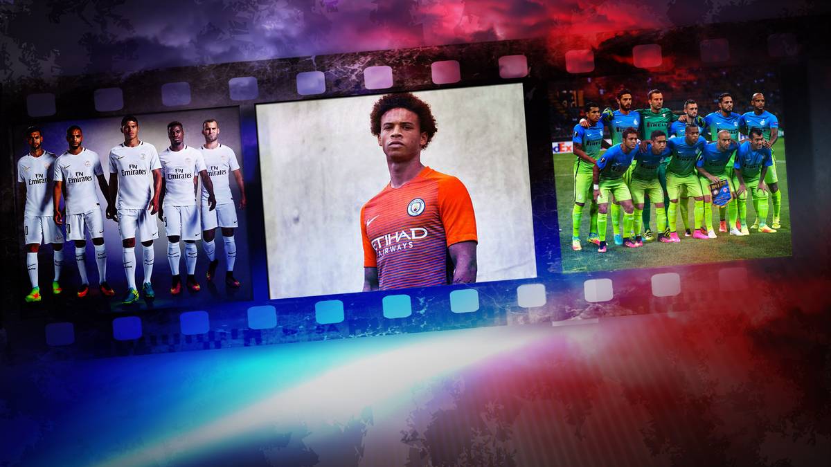 Juventus präsentiert sein neues Outfit mit einem neuen Logo. Manchester City um Leroy Sane bekommt auffällige Ausweichshirts. SPORT1 zeigt die Trikots der Topklubs.