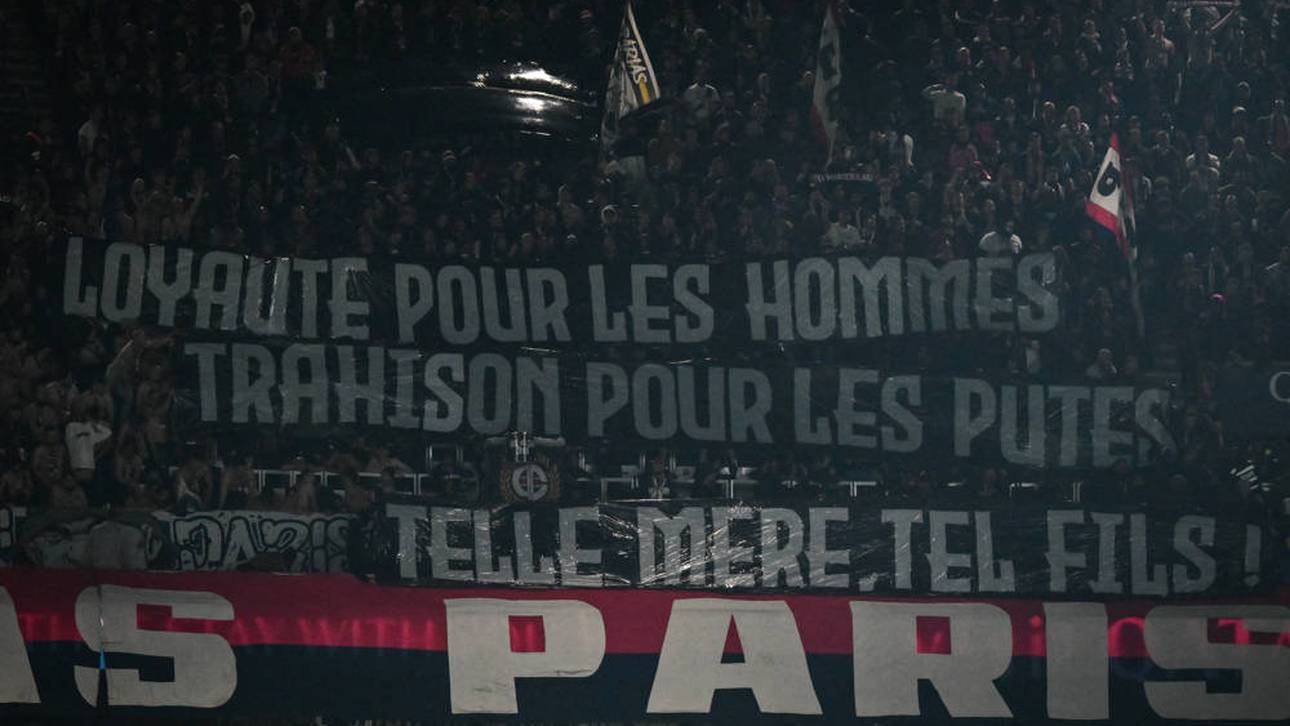 Mit diesem Banner wurde Adrien Rabiot beleidigt