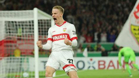 Der Matchwinner jubelt: Chris Führich