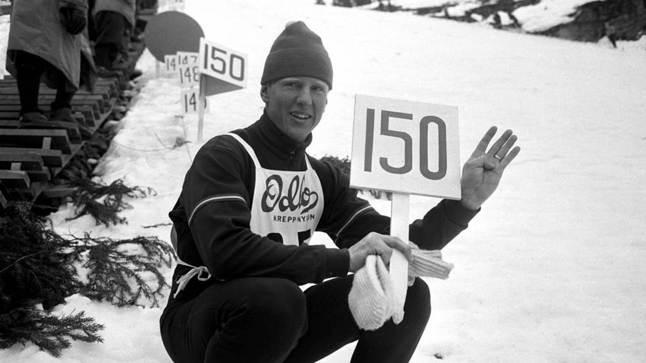 Reinhold Bachler nach seinem Weltrekord in Vikersund