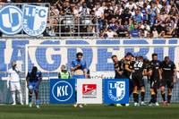 Im Spitzenspiel der 2. Bundesliga trennen sich Magdeburg und Karlsruhe in einem unterhaltsamen Spiel mit 2:2. 