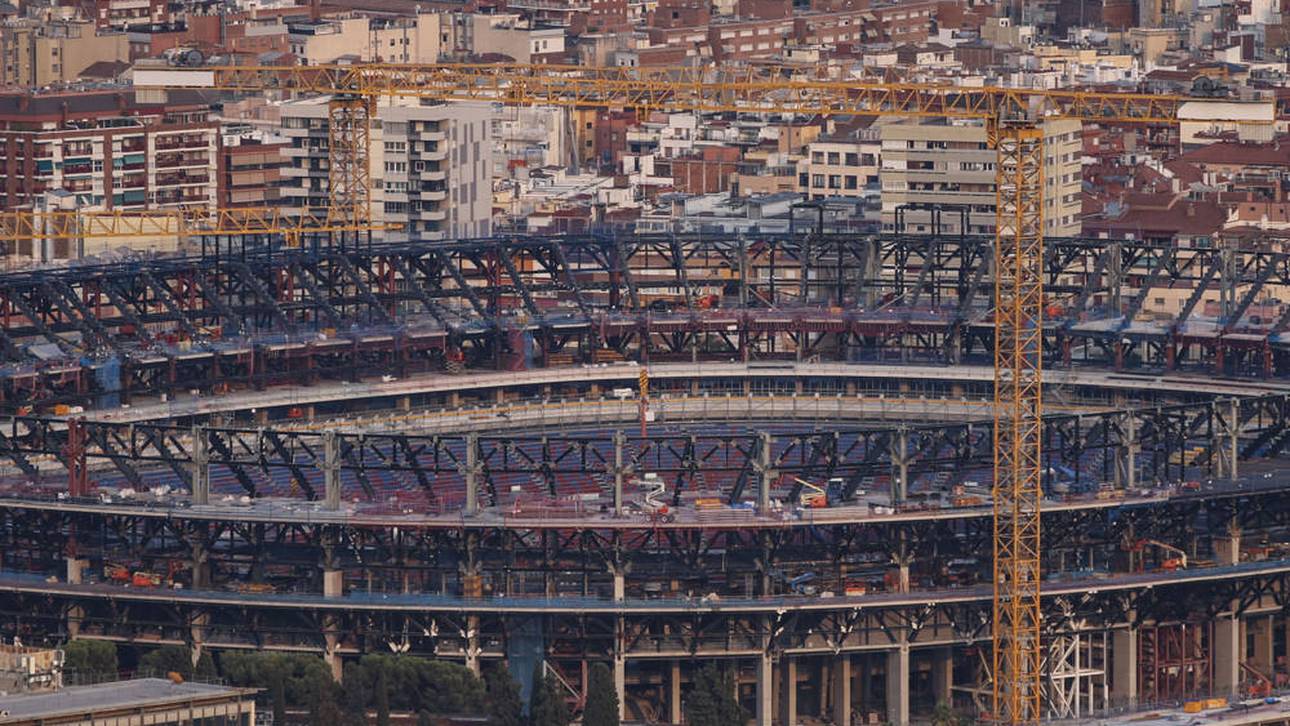 Das Camp Nou wird derzeit ausgebaut (Stand: 20. August 2025)