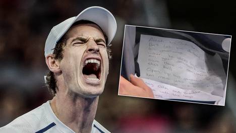 Andy Murray hatte in seiner Tasche persönliche Notizen