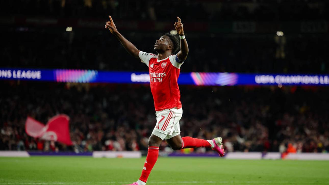 Bukayo Saka bejubelt das 1:0