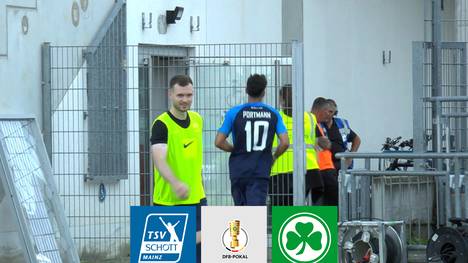 Die SpVgg Geuther Fürth schlägt das tapfer-kämpfende Schott Mainz und steht in der zweiten Pokalrunde.