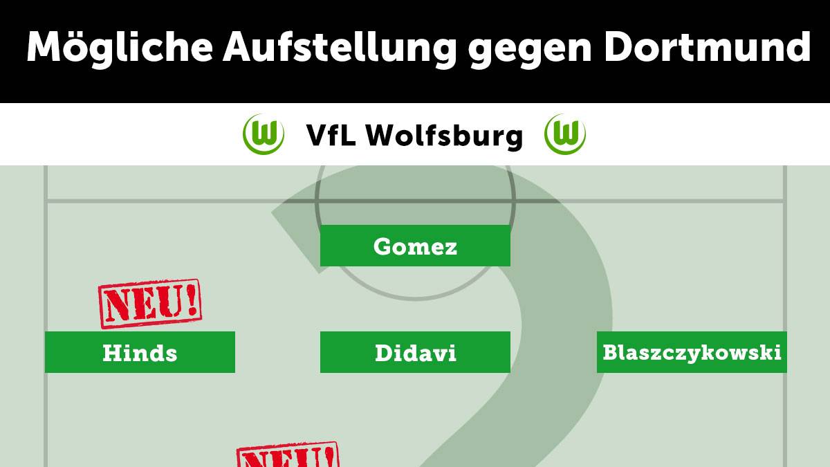 VFL WOLFSBURG: Die Wölfe, die in der Vorsaison erst in der Relegation gegen Braunschweig die Klasse halten konnten, starten mit vier Neuen in die Saison. Daniel Didavi wird wohl anstelle von Yunus Malli die Offensive anführen