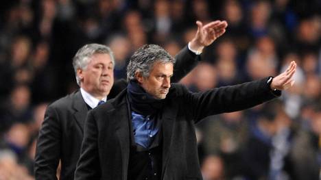 Man kennt sich, man schätzt sich: José Mourinho (vorne) und Carlo Ancelotti