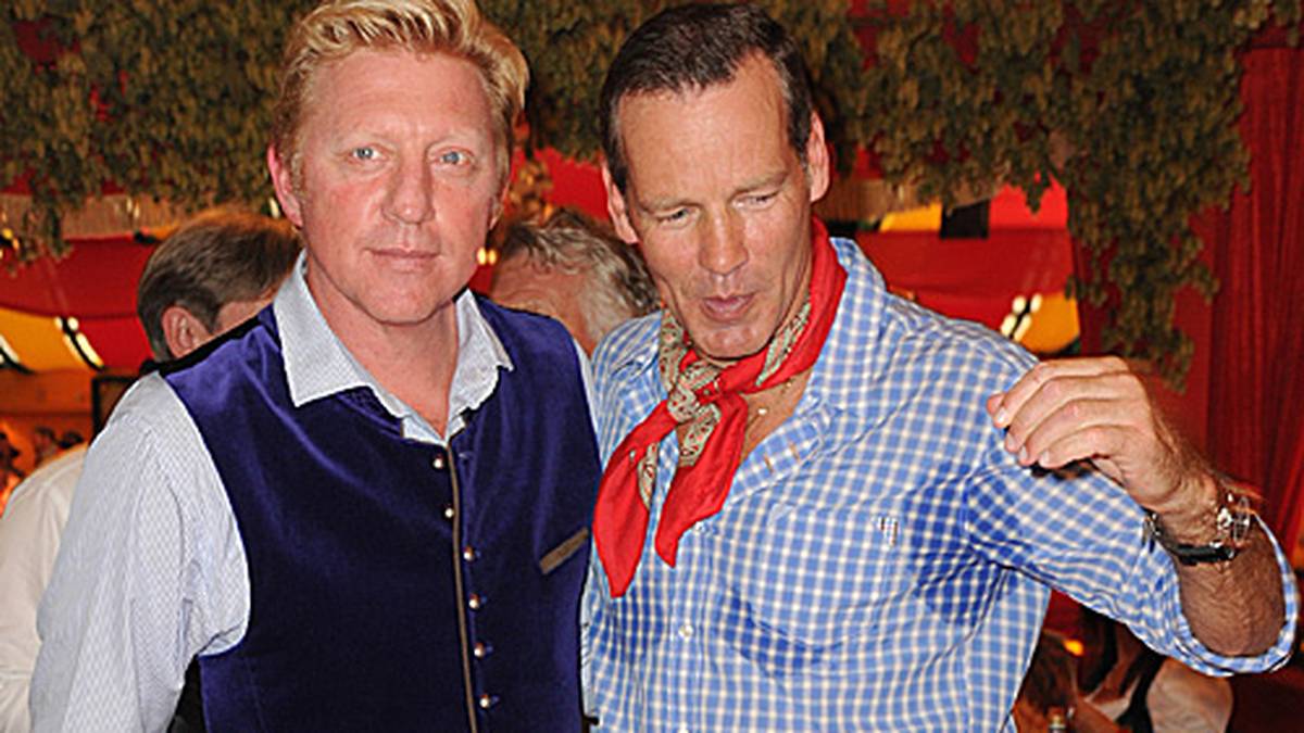 Partygänger Maske (hier mit Boris Becker auf dem Oktoberfest) wohnt mit seiner zweiten Frau Manuela und den gemeinsamen Töchtern Lina und Sara in Overath bei Köln