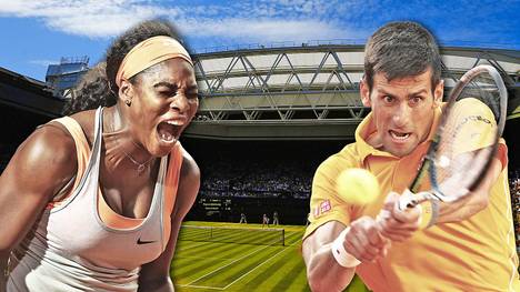 Serena Williams und Novak Djokovic