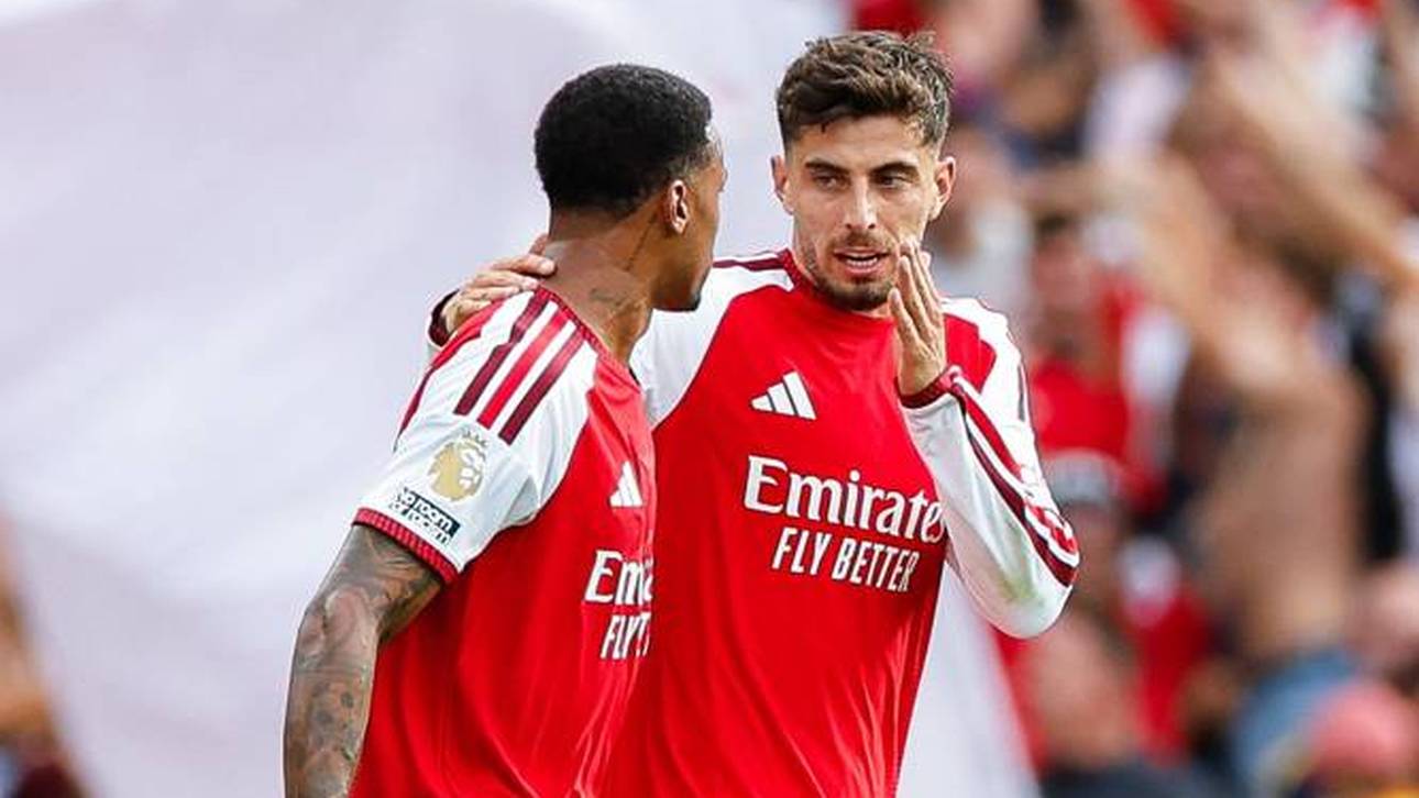 Kai Havertz (r., mit Gabriel) hatte entscheidenden Anteil an Arsenals Sieg gegen Chelsea