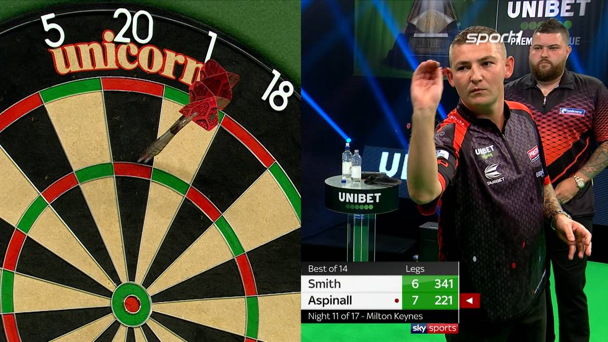 Darts Premier League: Nathan Aspinall gewinnt 8:6 gegen Michael Smith
