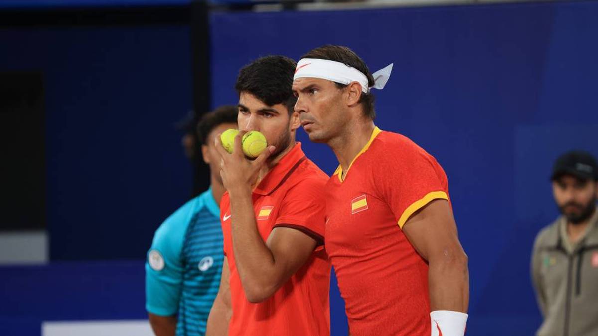 Rafael Nadal und Carlos Alcaraz gewannen den ersten Satz im Tiebreak