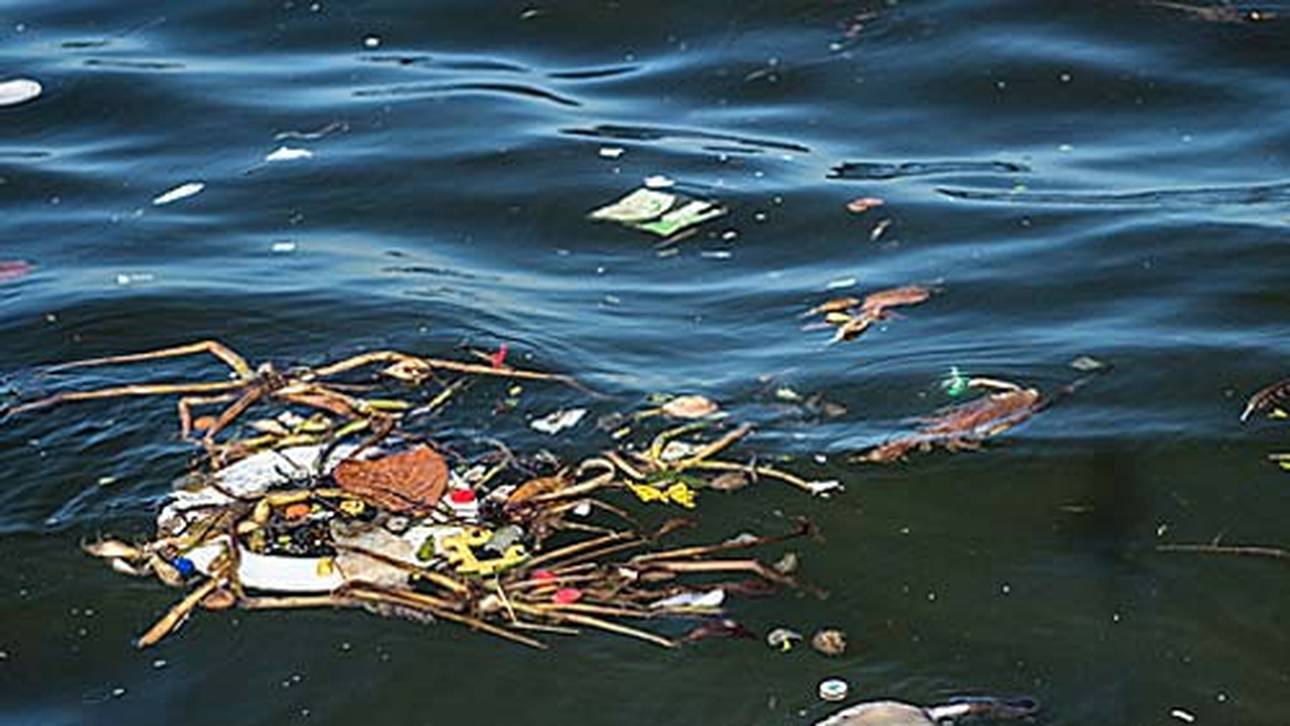 Meeresbucht von Guanabara verdreckt