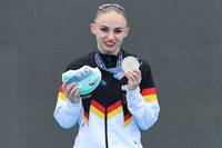 Klara Bleyer hat bei der EM in Belgrad den nächsten Erfolg gefeiert. In der Acrobatic Routine sicherte sich das deutsche Team Gold.