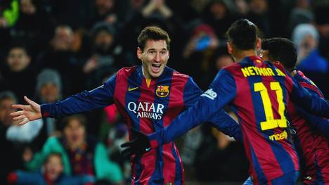 Lionel Messi jubelt für den FC Barcelona