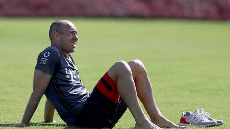Arjen Robben hat sich im Trainingslager der Bayern in Doha völlig verausgabt