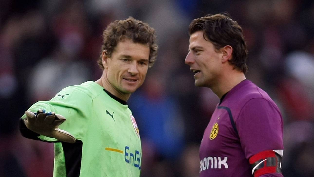 Jens Lehmann (l.) war einst Dortmunds Nummer 1 vor Roman Weidenfeller