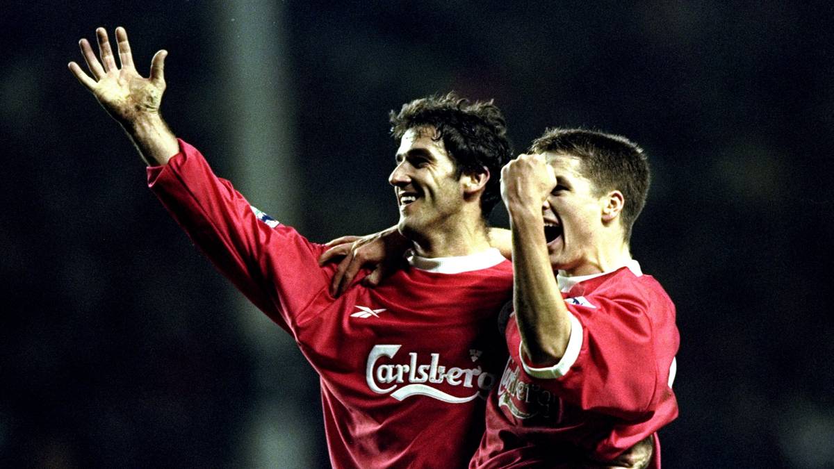 KARL-HEINZ RIEDLE (Platz 14); 60 Mal läuft "Air Riedle" für den FC Liverpool auf, elf Tore erzielt er dabei