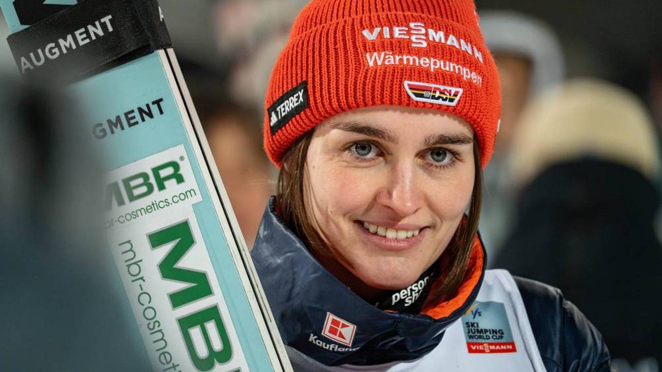 Deutsches Podest beim Skispringen