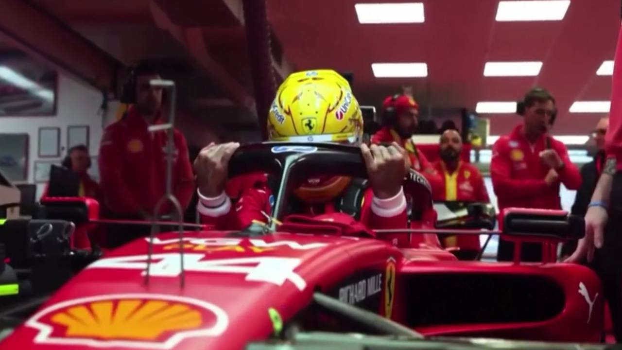 Hamilton mit erstem Ferrari-Unfall