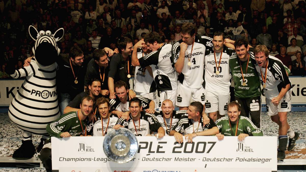 Mit Spielern wie Thierry Omeyer, Henning Fritz, Nikola Karabatic und Co. gewann der THW Kiel 2007 das Triple