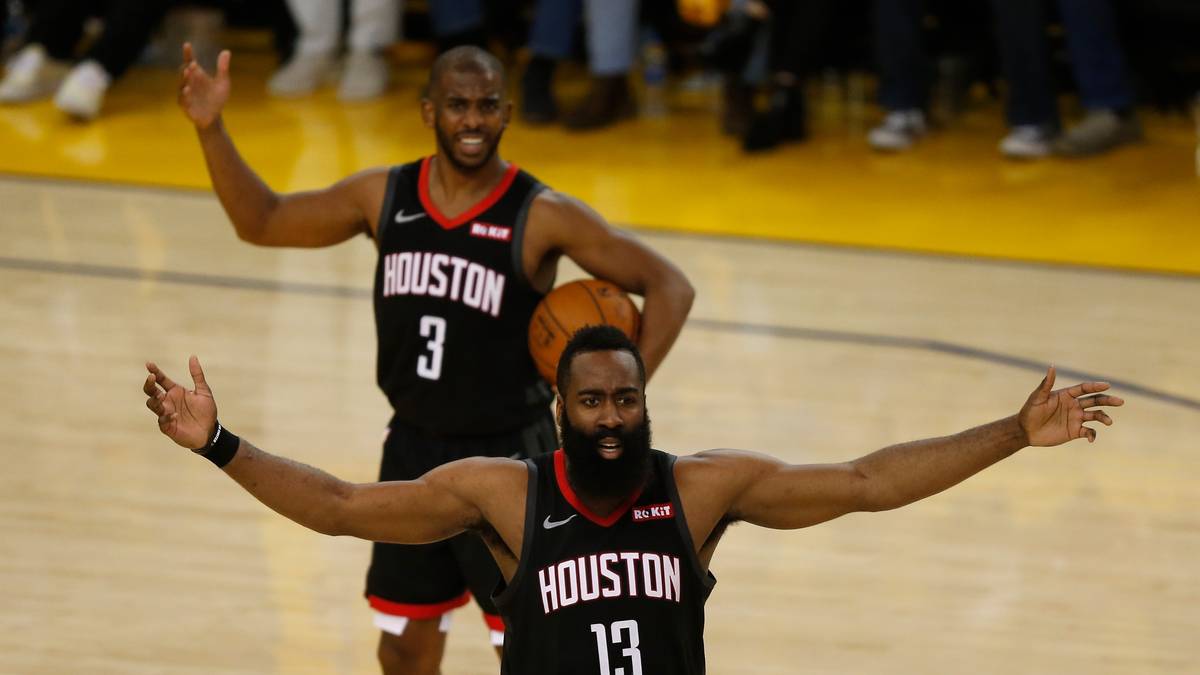 Mit dem Duo Chris Paul (hinten) und James Harden starteten die Houston Rockets in der vergangenen Saison einen erneuten Anlauf auf den NBA-Thron. Doch wieder einmal erwiesen sich die Golden State Warriors als zu stark, obwohl die Chancen durchaus da waren