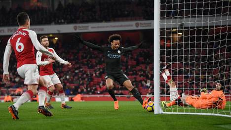 Arsenal v Manchester City - Premier League: Leroy Sane leitete die ersten beiden Tore mit tollen Dribblings ein und erzielte das 3:0 selbst