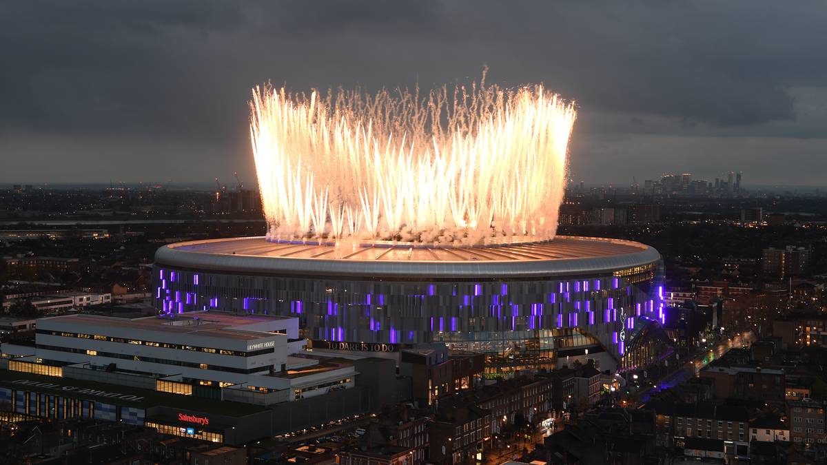 Am 3. April war es endlich soweit: Tottenham läuft gegen Crystal Palace zum ersten Mal in der Premier League im neuen Stadion auf 