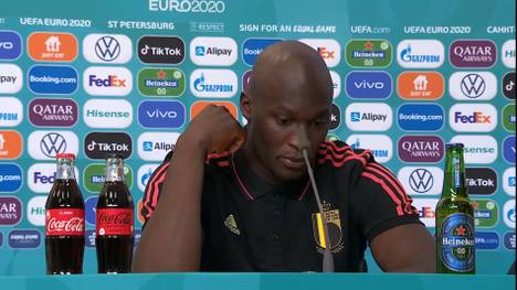 Romelu Lukaku konnte seinen Doppelpack bei Belgiens 3:0 gegen Russland nicht genießen. Der 28-Jährige dachte an den kollabierten Christian Eriksen, mit dem er bei Inter Mailand viel Zeit verbringt.