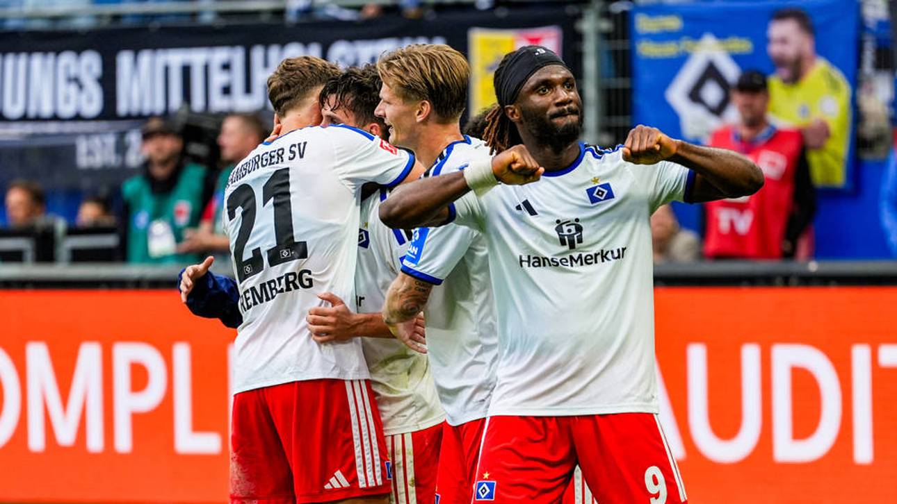 Der HSV jubelt über den ersten Dreier