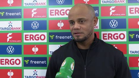 Trainer Vincent Kompany spricht über das Pokal-Aus des FC Bayern München.