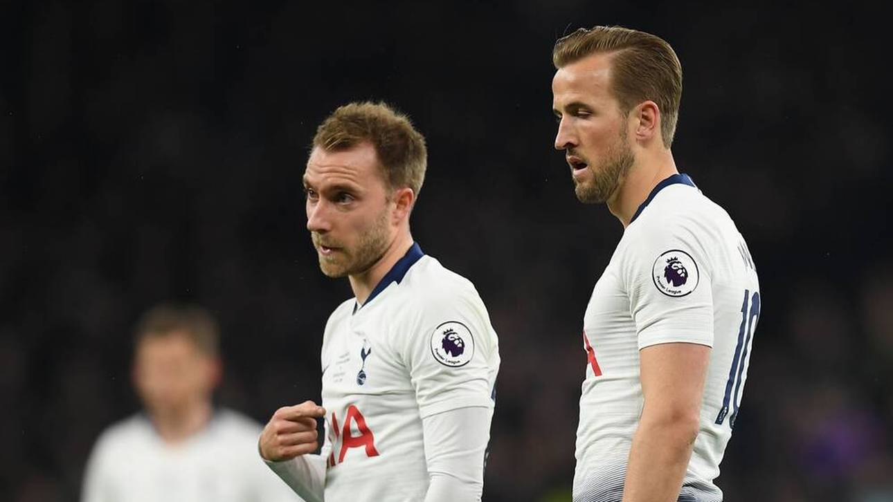 Christian Eriksen (l.) wünscht sich eine Rückkehr von Harry Kane (r.) zu Tottenham